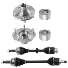 Front LH+RH CV Axle Shaft&Wheel Hubs Bearings Assy for Honda Civic 1.8L 2014