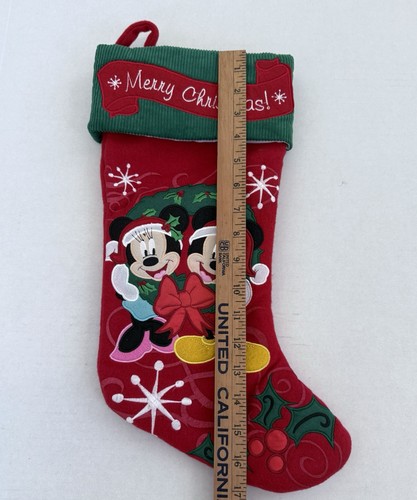 Disney Mickey Minnie Mouse Strumpf Frohe Weihnachten Urlaub Kranz Design 17" - Bild 7 von 8