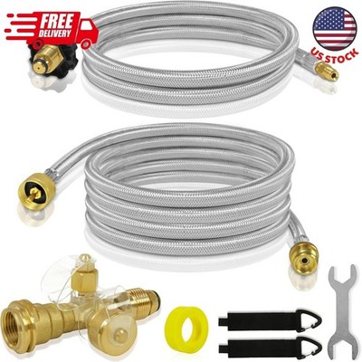 Extend A Stay RV Propane Kit, Propane Brass Tee 4 Port Adapter Kit