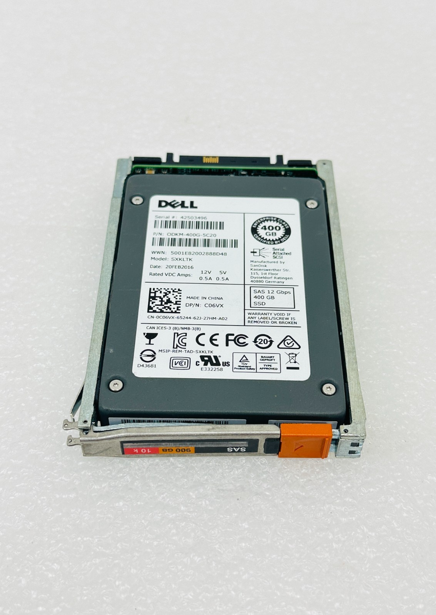 Dell SXKLTK / ODKM-400G-5C20 400GB SAS 12 Gbps SSD - FREE SHIPPING