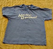 Vintage 90s Toddler Boys Harley Davidson T-shirt, 2T, Blue