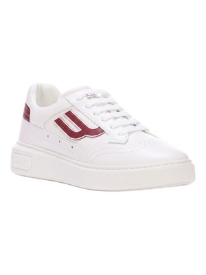 Bally Triumph 6300145 Men's White/Heritage Red Low-Top Sneakers MSRP $600