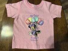 Old Vintage Disney World Baby Made In USA 100% cotton Pink Minnie t-shirt tee