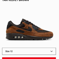 Nike Air Max 90 PRM Light British Tan Velvet ...