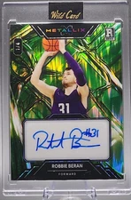 Robbie Beran 1/4 2024 Wild Card Rookie RC Auto Green Shock Virginia Tech SSP