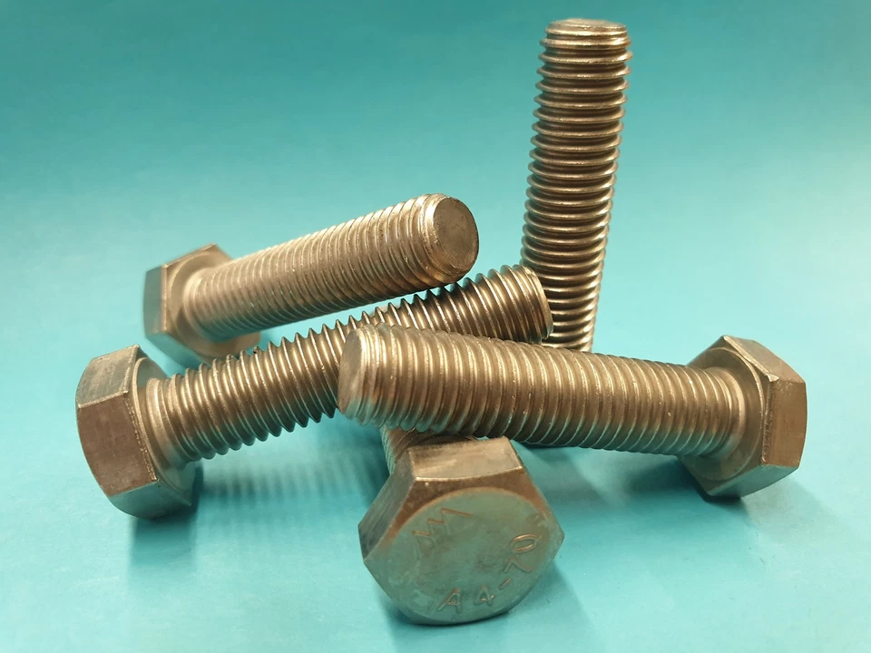 Vite Esagonale per Macchinario Acciaio Inox A4 ✅✅ M10 M12 M16 M20 M24✅ din 933 - Immagine 2 di 4