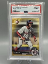 2017 Bowman Draft Juan Soto Gold 32/50 #BD162 PSA 10 Nationals