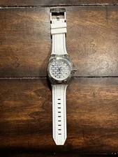 Techno Marine TM115151 Mens White Silicone Analog Silver Dial Quartz Watch OL421