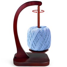 JUCPASH Yarn Holder for Crocheting and Knitting, Wooden Yarn Spinner with Mag...
