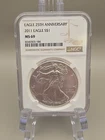 2011 American Silver Eagle NGC MS69 25th Anniversary