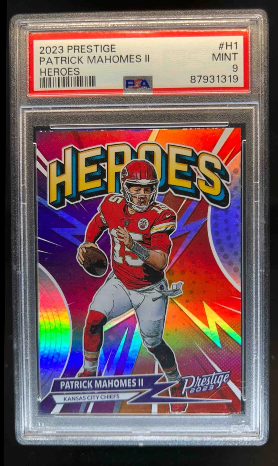 Patrick Mahomes trading card
