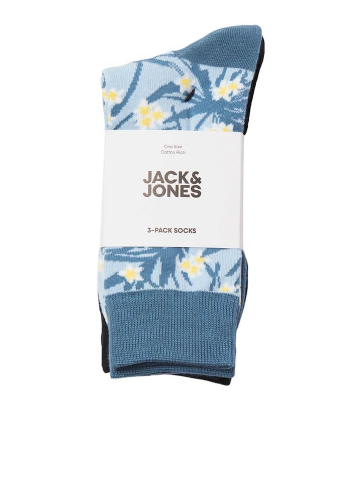 Paquete de 3 calcetines deportivos Jack & Jones Jackeith - verde/azul/negro (7-11) Foto 2 de 4