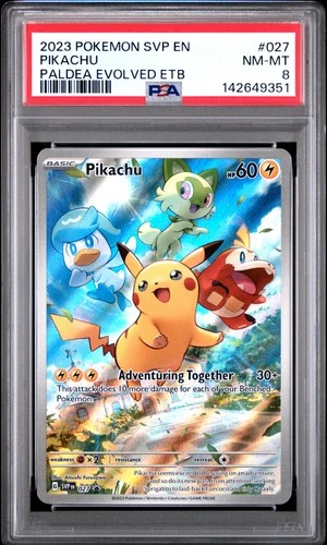 PSA 8 NM-MT Pikachu #27 Pokemon Svp En-Sv Black Star Promo