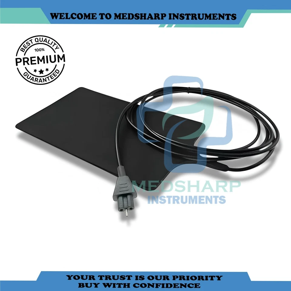 Placa de retorno de paciente reutilizable ESU almohadilla de puesta a tierra para cauterización electroquirúrgica REM Foto 2 de 3