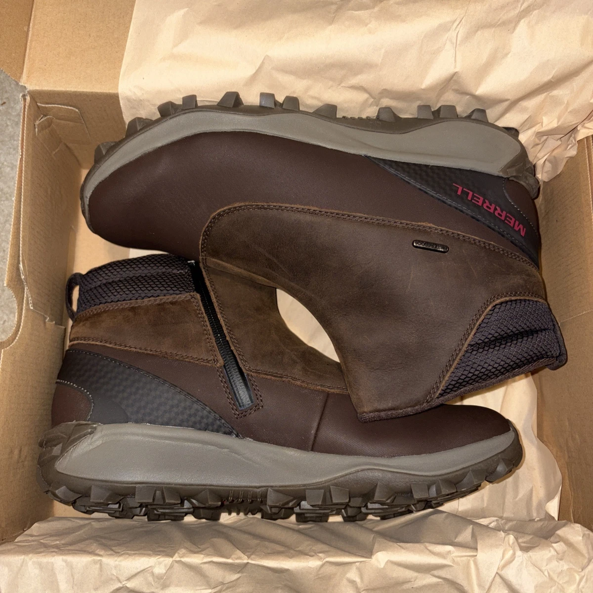 Merrell Vibram Thermo Juneau Boots Insulated Waterproof Zip Brown Size 12 Zip Merrell Women main image 3