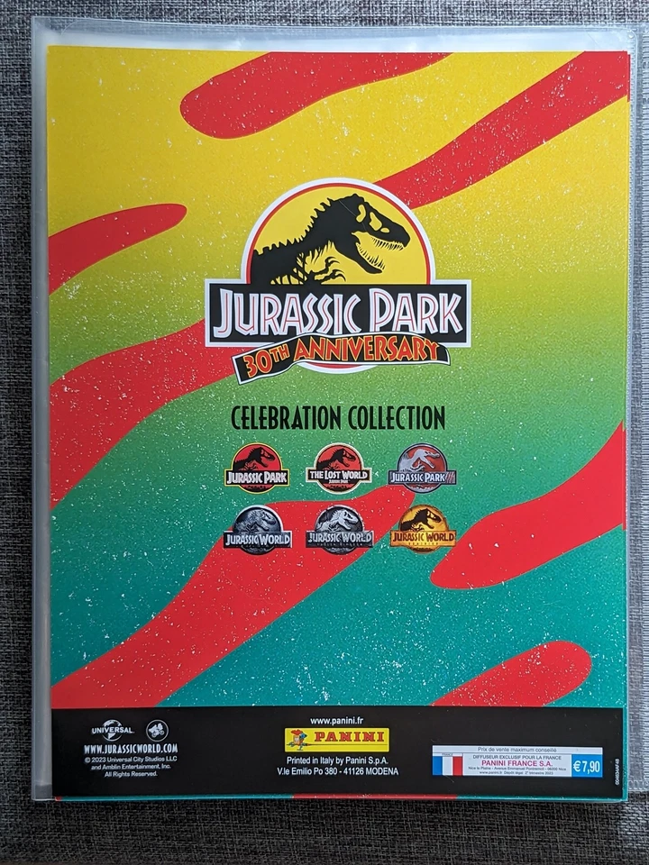 Cartes Panini Jurassic Park 30TH ANNIVERSARY Celebration Collection Anniversaire - Photo 1/3