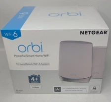 NETGEAR Orbi AX3000 RBK652S-100NAS Router + 1 Satellite Mesh WiFi 6 System. New