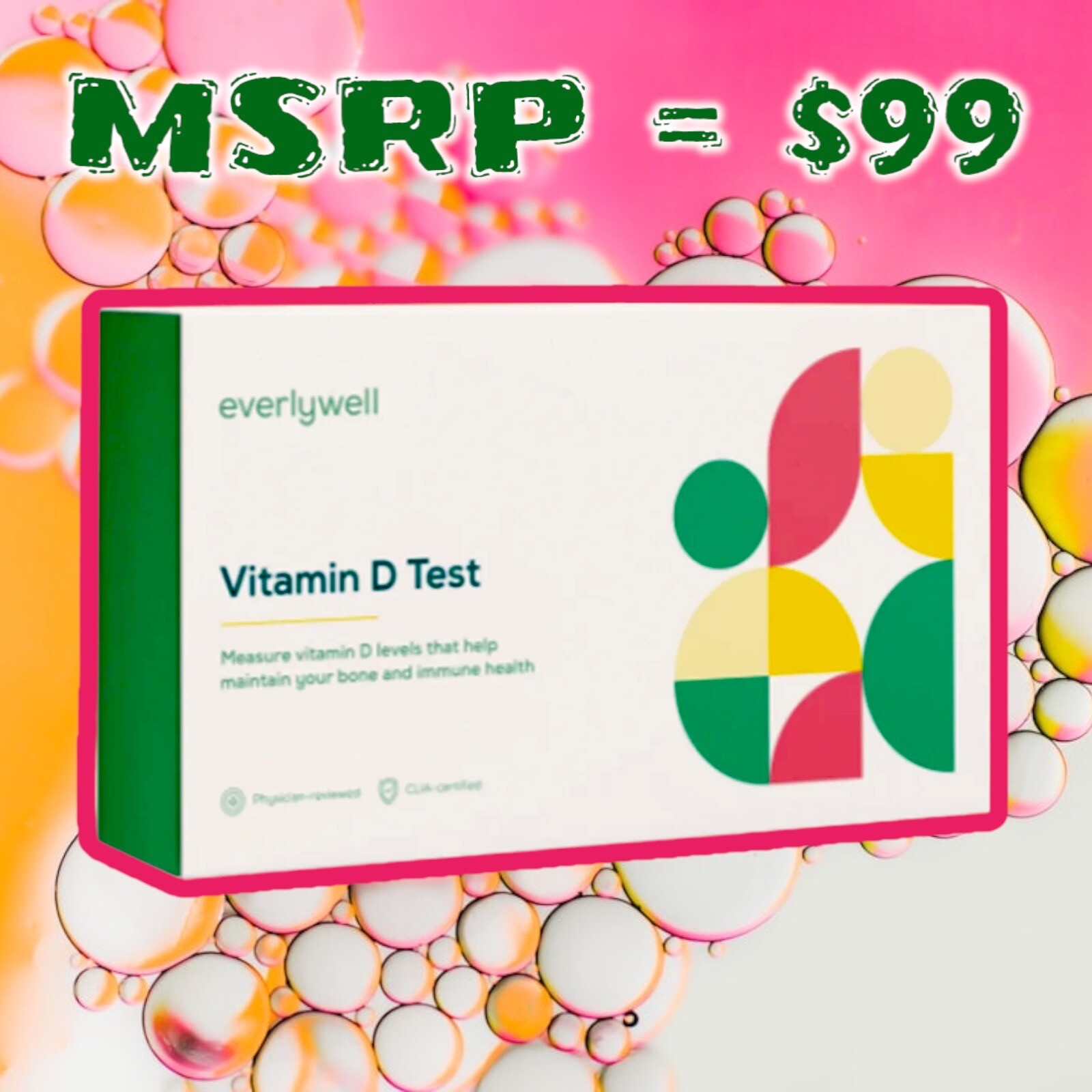 Everlywell Vitamin D Test at Home Vitamin Deficiency Testing Kit [NIB