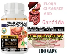 CANDIDA FUNGUS support CANDIDIASIS & Detox 100 CAPS USA MADE ORIGINAL
