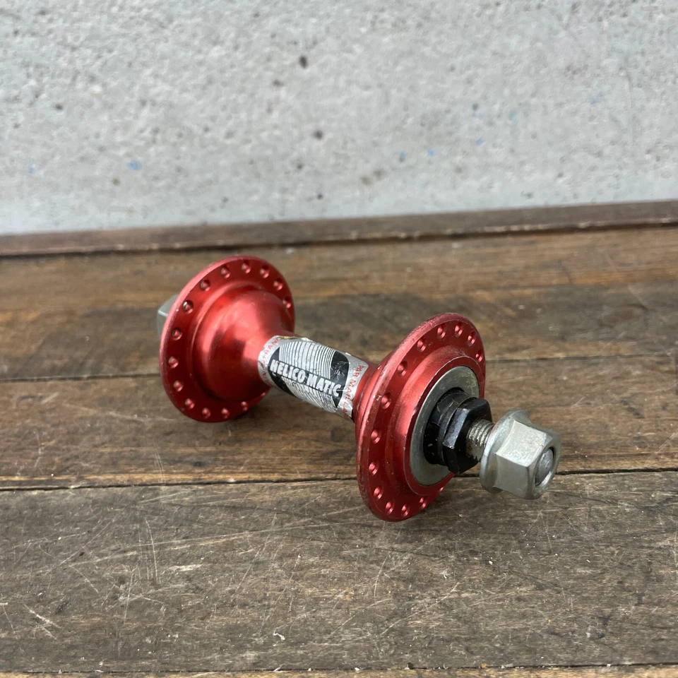 Maillard BMX Front Hub Red 80s Old School BMX Nutted 36 36h Track Helicomatic - Image 2 of 4