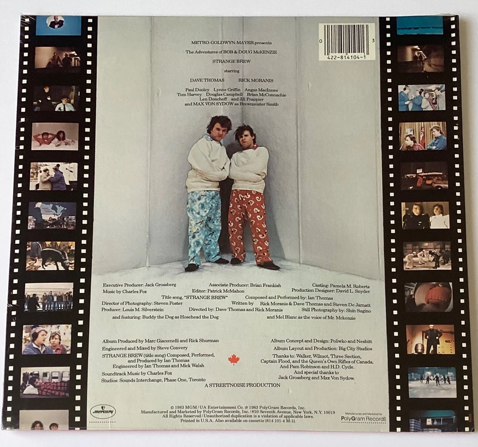 STRANGE BREW~Bob & Doug McKenzie *SEALED* Orig 1983 RARE SCTV Soundtrack LP NEW - Image 2 of 4