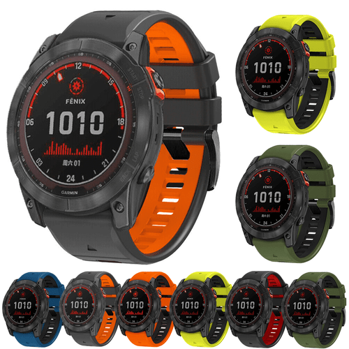 Silicone Band Strap For Garmin Fenix 8 7 7X Pro 6 6X Pro 5 5X Plus 3 3HR S70 965 - Picture 1 of 42