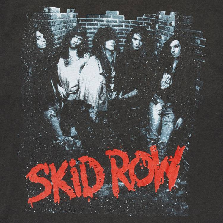 FILA T shirt nera Skid Row Band membri cotone unisex S 5XL