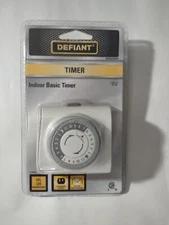 Defiant 544068 Indoor Basic Timer 24-Hour Programmable 1875W Plug-In - White