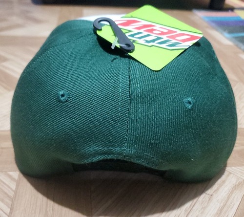 Mountain Dew Snapback Cap Flat Bill OSFM 100% Polyester PepsiCo Brand New - Picture 4 of 7