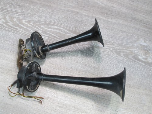 1983-1995 PORSCHE 928 S FRONT LOW & HIGH TONE NOTE HORN SIREN ALARM SET MIXO - Picture 9 of 12