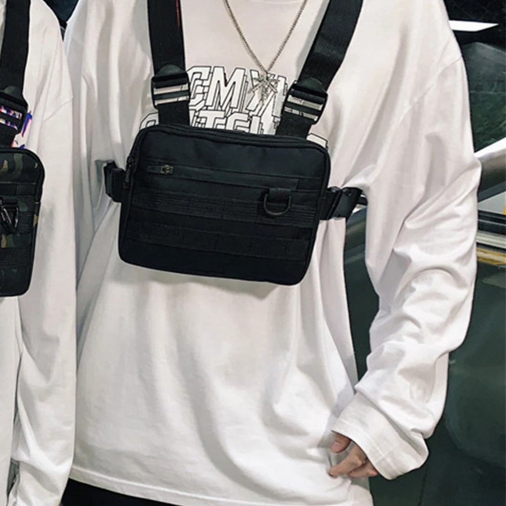 Mens Tactical Chest Rig Bag Combat Front Pouch Vest Bag eBay