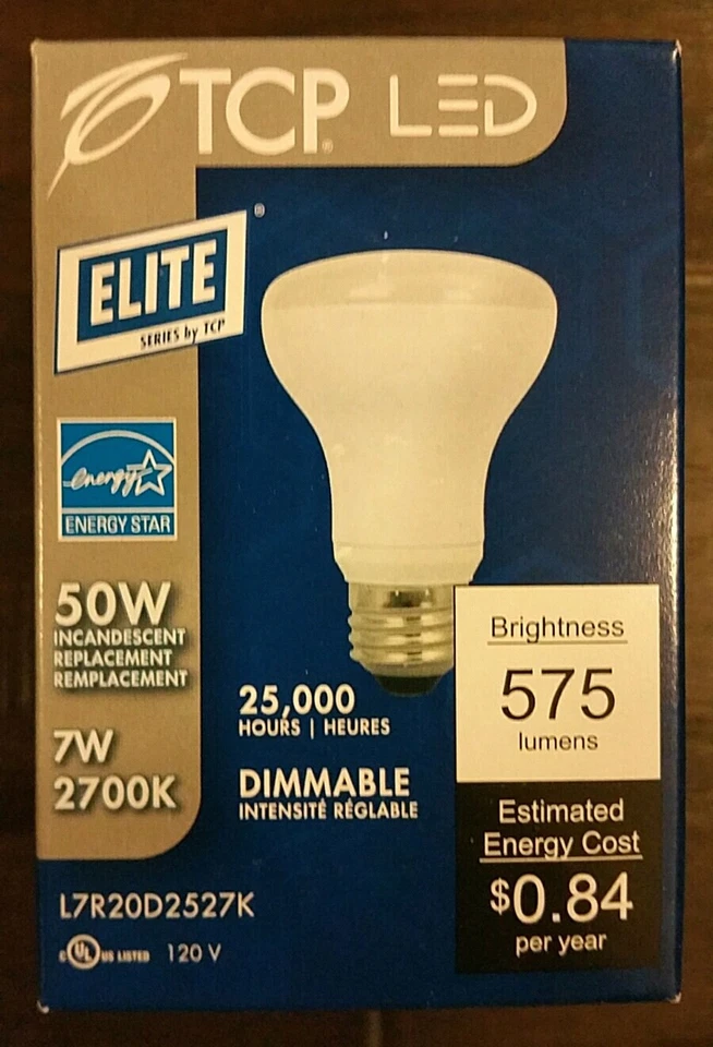 TCP Elite 7W 2700K 575 Lumens Dimmable BR20 LED Bulbs (Qty. 4) - Image 2 of 4
