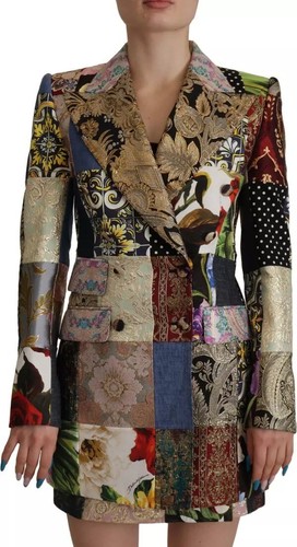 Dolce & Gabbana Multicolor Button Down Patchwork Shirt main image 0