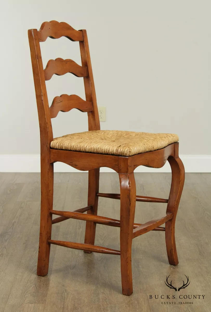 Rush seat bar sale stools with backs