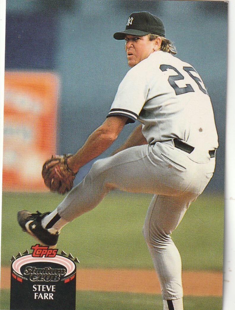 FREE SHIPPING-MINT-1992 Topps Stadium Club Steve Farr #793 PLUS BONUS CARDS