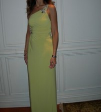 One Shoulder Mignon Gown in Lime - Size 2