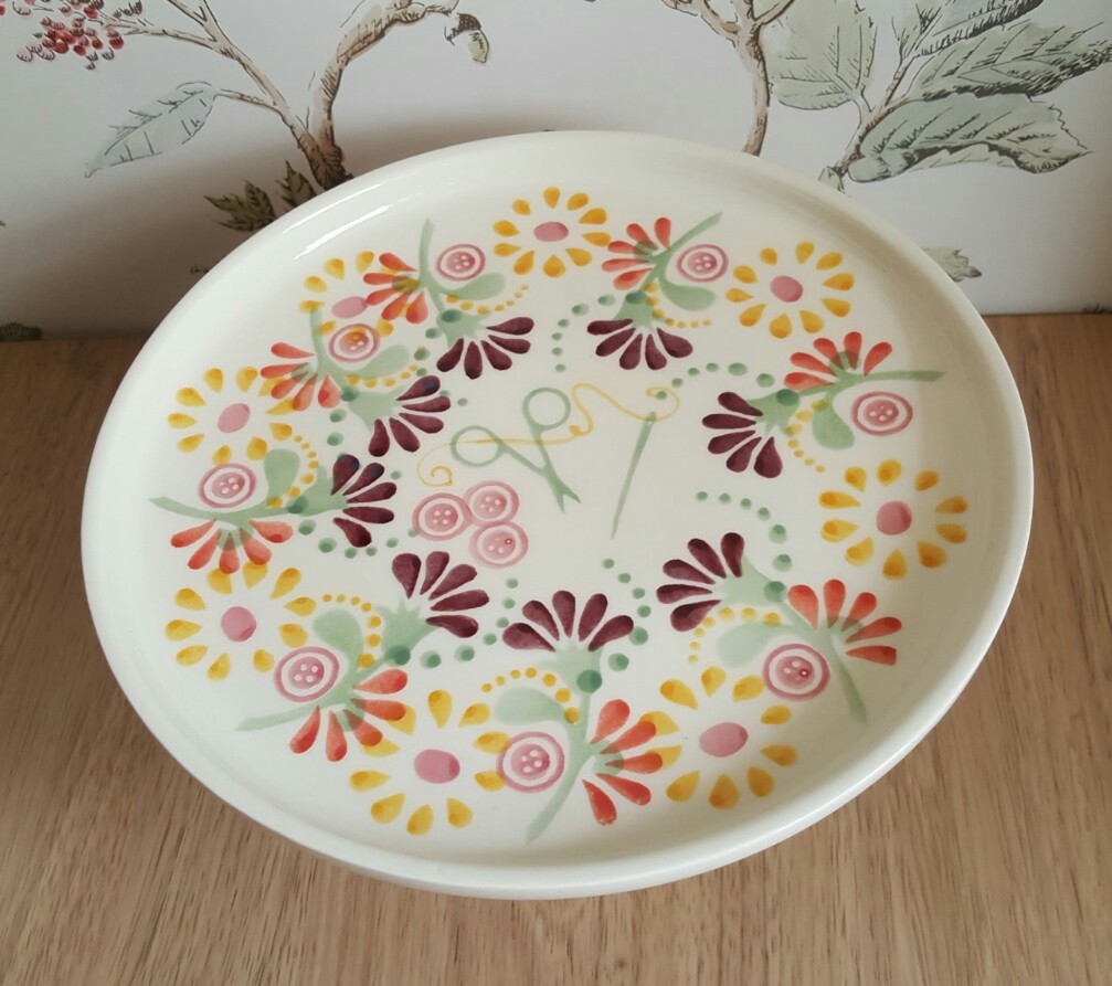 EMMA BRIDGEWATER Buttons Mini Comport Cake Stand Collectors * RECORDED