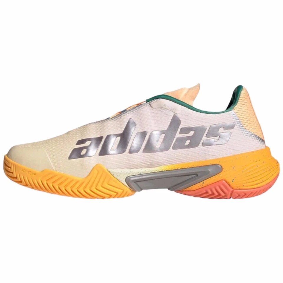 阿迪达斯 Barricade 男式网球鞋 - 橙色/黄色/绿色 HQ8416 — 第 3/4 张图片