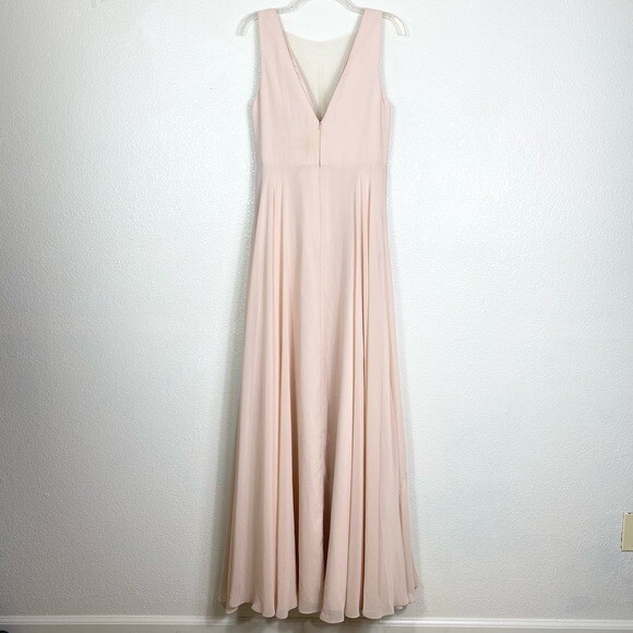 Jenny Yoo Ryan Whipped Apricot Bridesmaid Bridal Formal Maxi Dress Size 10  | eBay