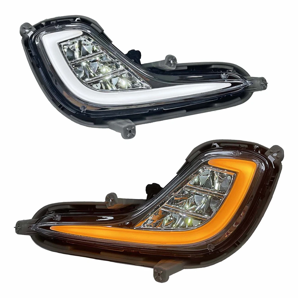 Fog Lights LED Front Bumper Lamps For 2012-2017 Hyundai Accent with DRL+Wiring Foto 2 de 4