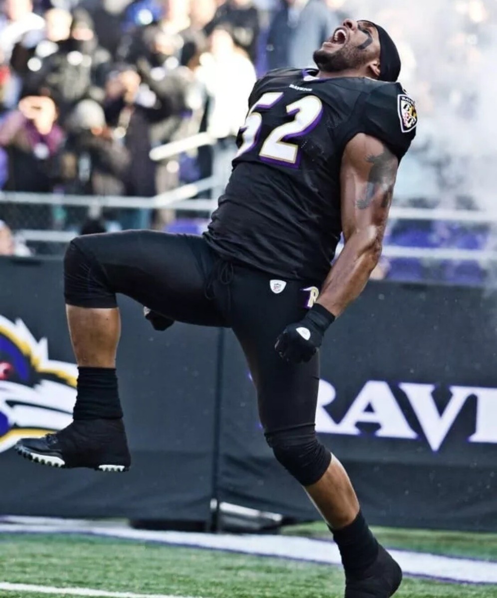 Reebok On Field Baltimore Ravens Ray Lewis Stitched Jersey Size 52