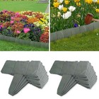 20 Pcs Cobbled Stone Effect Plastic Garden Lawn Border Edging
