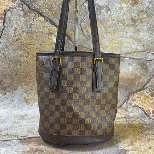 Louis Vuitton Marais Bucket Bag Damier Ebene Shoulder Bag - Picture 2 of 12