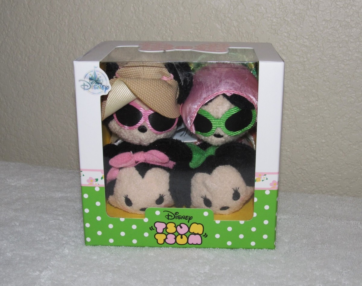 NEW Disney Tsum Tsum Micro Plush Set Minnie Mouse Sunglasses