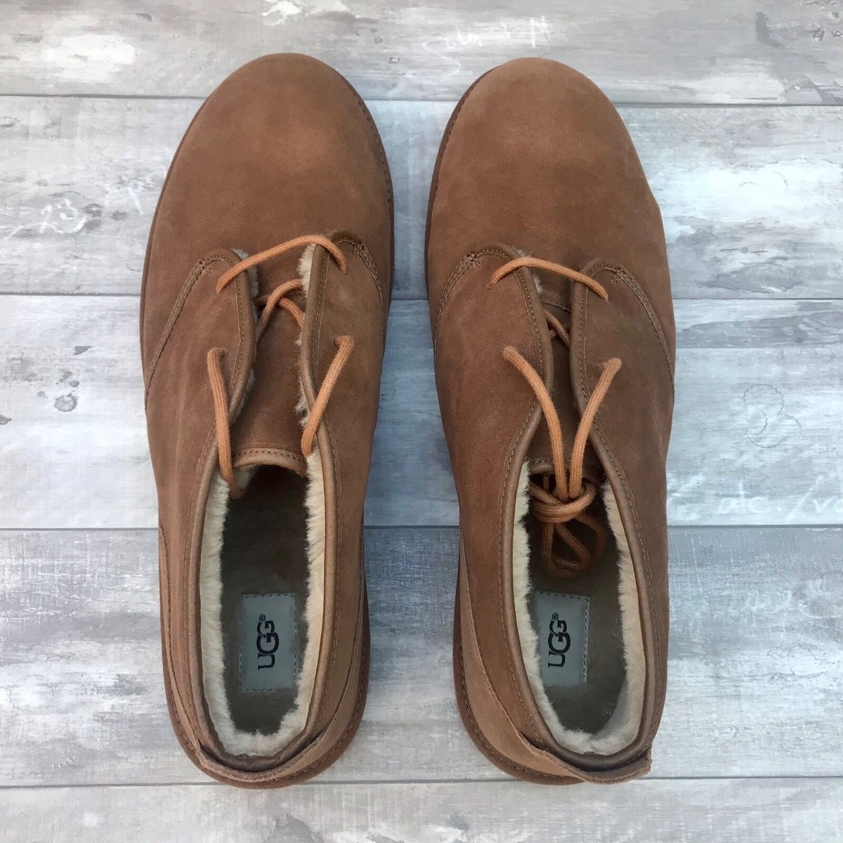UGG Maksim Shearling Lined Suede Chukka Boots Men's Size 17 Dark