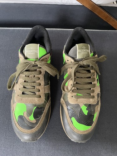 Valentino Khaki \u0026 Orange Camo Trainers 