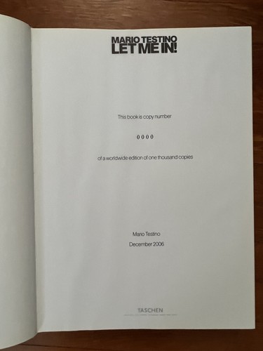MARIO TESTINO: LET ME IN - DELUXE LIMITED EDITION HARDCOVER #/1000 SAMPLE - RARE - Picture 4 of 10