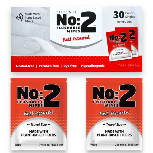 Number 2 Flushable Wet Wipes 30 Counts - 第 1/10 張圖片