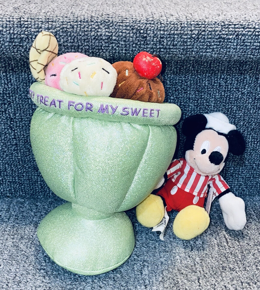 Disney Sweet Shoppe Mickey Mouse Ice Cream Sundae Plush Store