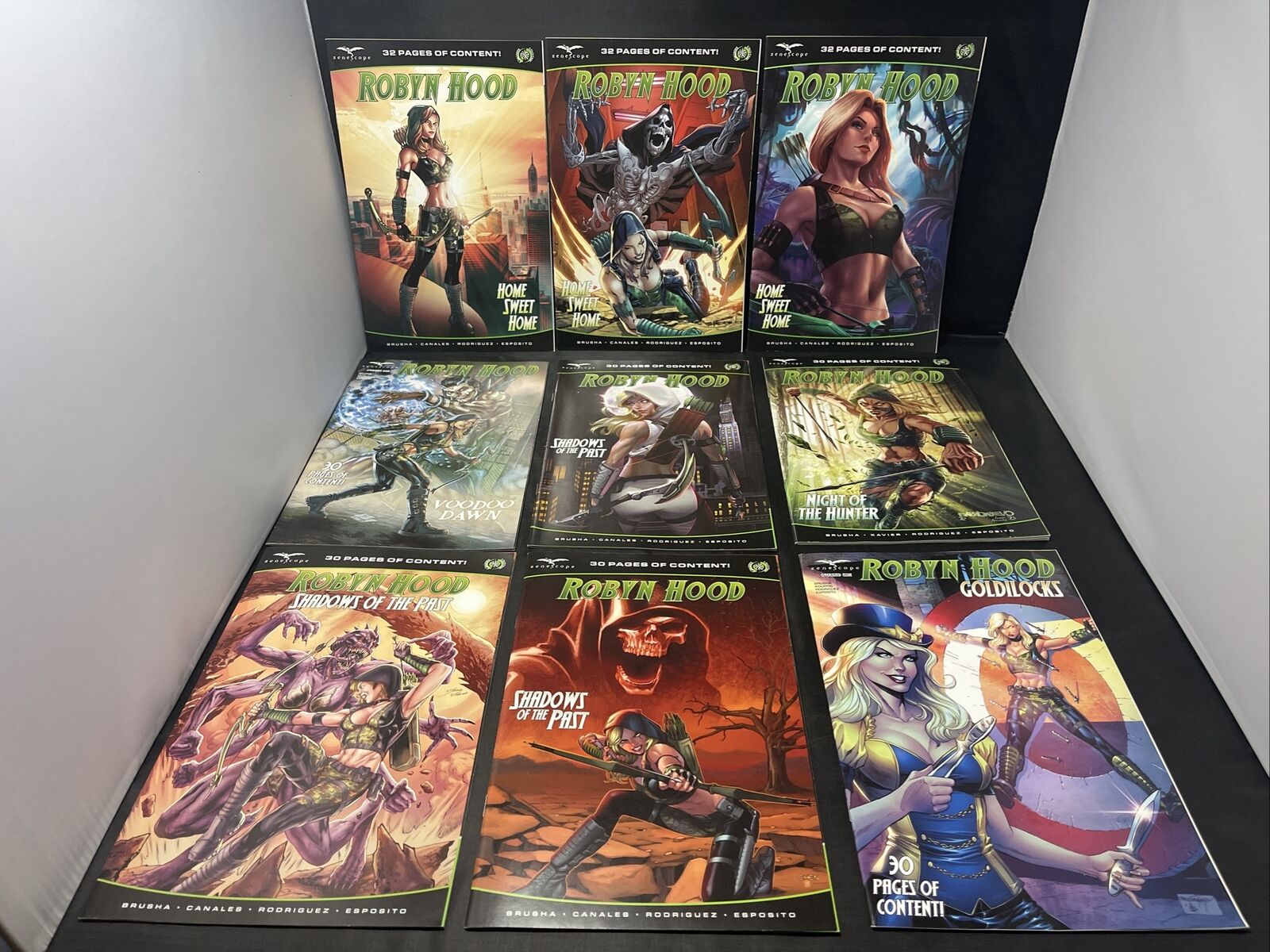 Robyn Hood : Home Sweet Home, Shadows of The Past,Lot Of 9 Zenescope Comics